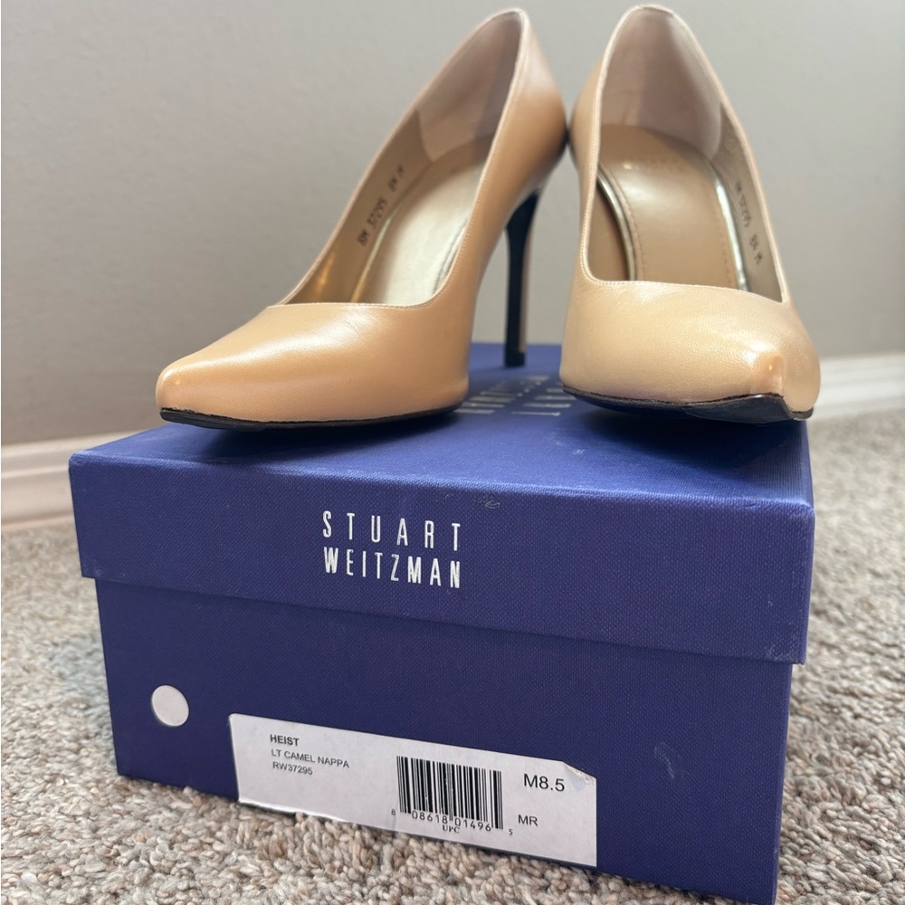 Stuart Weitzman Heist Pumps LT CAMEL Nappa US 8.5 with Box/ Dustbag